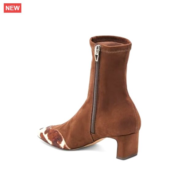 Womens Ankle Boots Size 8, Leather, Chunky Heel, Casual Wear - Picture 7 of 7